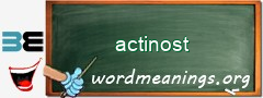 WordMeaning blackboard for actinost